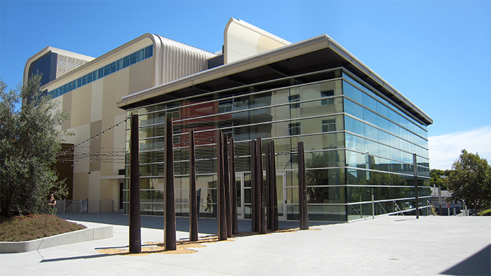 Oshman Family JCC main building with large windows and contemporary style